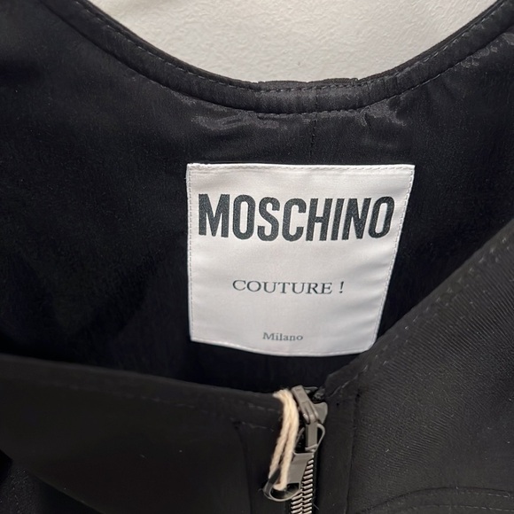 Moschino Couture Front Zip Black Dress - Picture 5 of 13